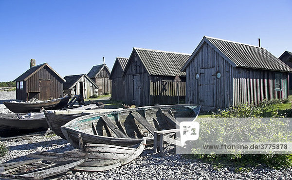 Fishing village Helgumannen  Island Faroe  Gotland  Sweden  Scandinavia