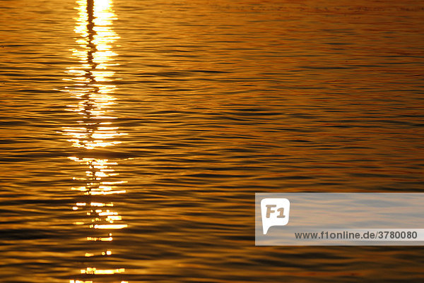 Sunset over the lagoon at the Adria near Bibione Italy
