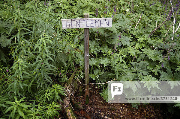 Urinal for men  seen in national park Sarek  Aktse  Sweden