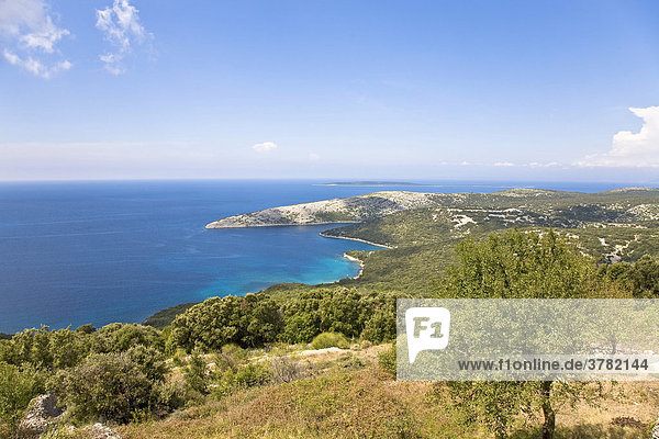 Badebucht bei Ustrine auf der Insel Cres Primorje - Gorski kotar Kroatien