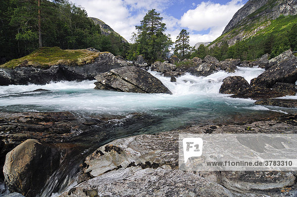 Fluss  Jotunheimen Nationalpark  Norwegen  Skandinavien