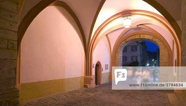 Passage  old townhall  Bamberg  Upper Franconia  Bavaria  Germany