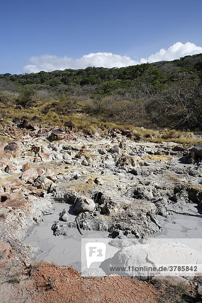 Heiße Schlamm-Quellen  Nationalpark Rincon de la Vieja  Guanacaste  Costa Rica