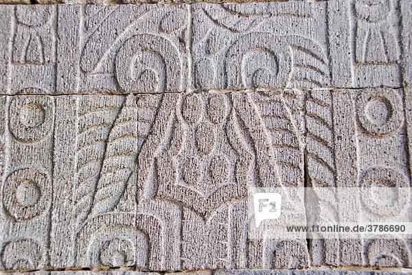 Schriftzeichen der Teotihuacan Kultur Palacio Quetzalpapalotl Mexico