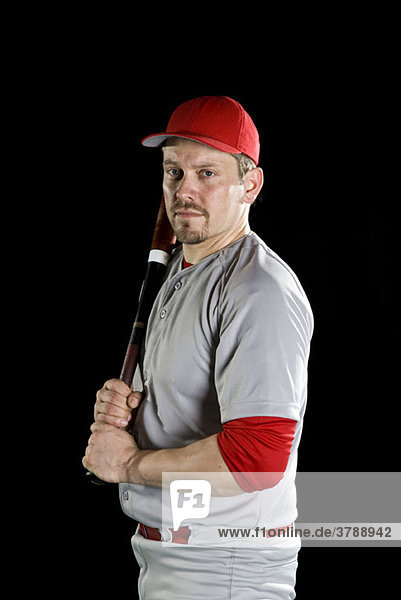 A baseball player  portrait  studio shot