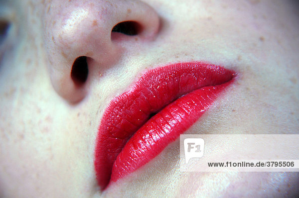 Rote Lippen mund