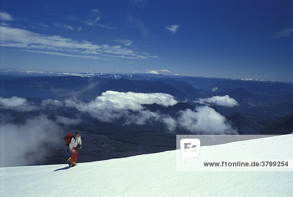 Mounteneering on the vulcano osorno chile