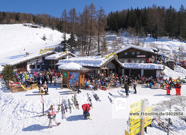 Italy  Aosta Valley  Pila  ski slopes                                                                                                                                                               