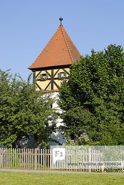 Beilngries in the Altmuehl valley Upper Bavaria Germany Flurer tower