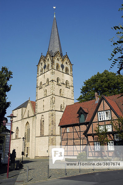 Münster  Kantorhaus  das zweitälteste Fachwerkhaus Westfalens  historische Altstadt  Herford  NRW  Nordrhein Westfalen  Deutschland