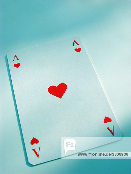 Playing card heart ace