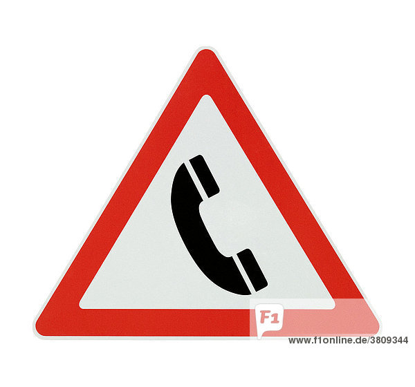 Attention! caution while phoning - white background