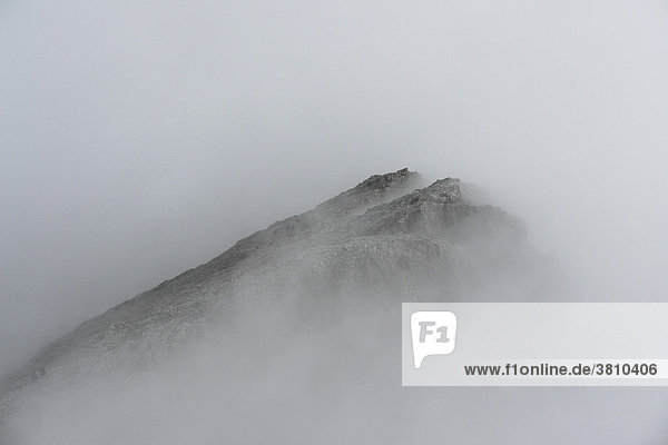 Watzmannflanke im Nebel,  Bayern,  Deutschland