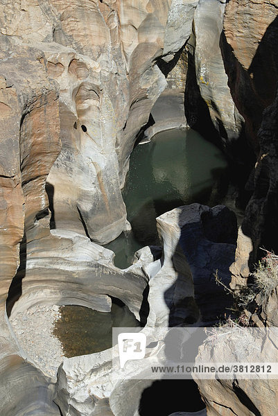 Ausgewaschenes Dolomitgestein  Bourkes Luck Potholes  Blyde River Canyon  Südafrika