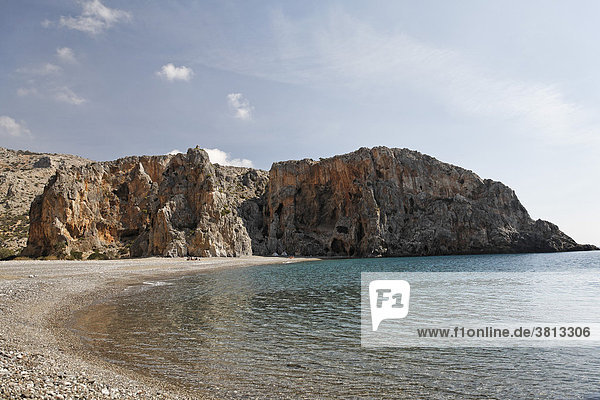 Strand am Ende der Agiofarango-Schlucht  Südkreta  Kreta  Griechenland
