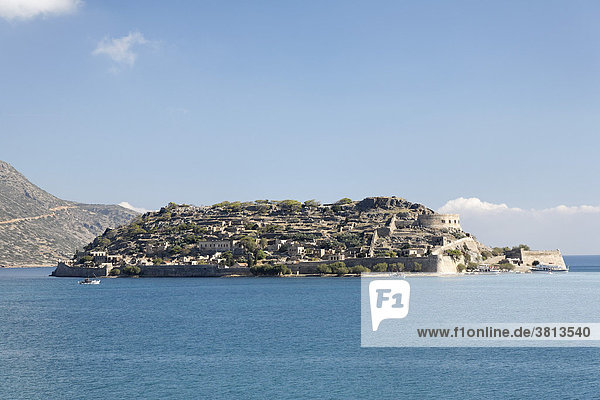 Lepra-Insel Spinalonga  Blick von Plaka  Ostkreta  Kreta  Griechenland