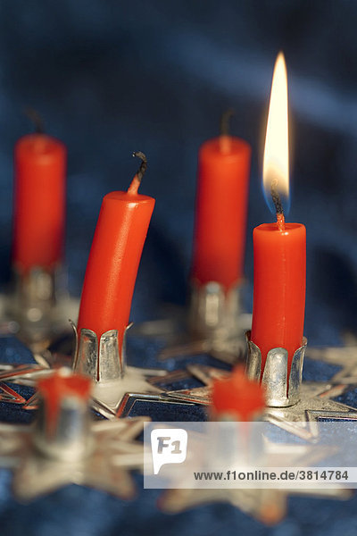 Red burning candles