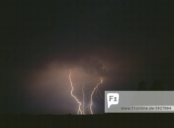 Lightning  thunderstorm  Black Forest  Germany