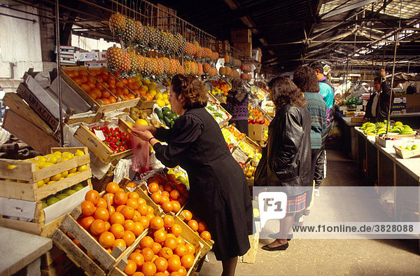 Fruit stall in markethall  Belem  Lisboa  Portugal