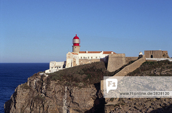 Lighthouse  Cabo de Sao Vicente  Algarve  Portugal