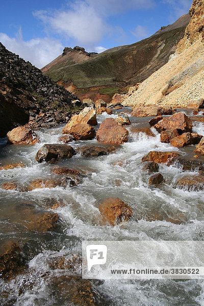 Brook in Landmannalaugar iceland