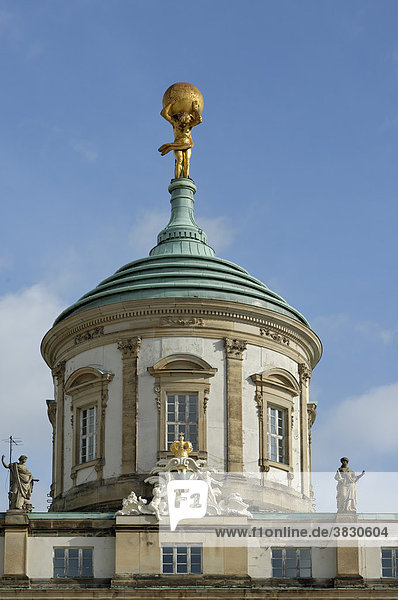 Potsdam Brandenburg Germany Facade and cuppola of the ols city Hall at the old market Atlant Atlas