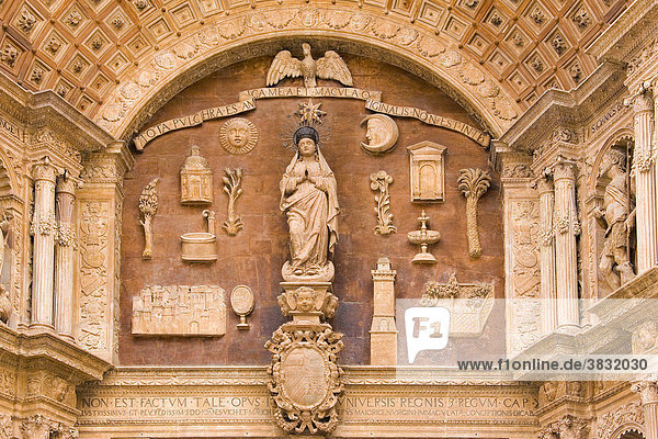 Majorca  cathedral of Palma  works of art above the entrance