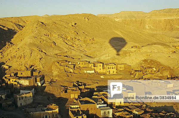 Balloonfahrt über luxor ägypten