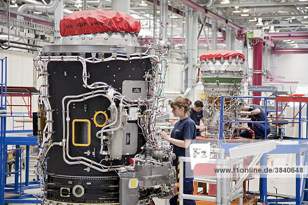 Rolls-Royce aircraft engine production  final assembly of BA710 engines for large private planes such as the Bombardier Global Express and Gulfstream  Dahlewitz  Blankenfelde-Mahlow  Brandenburg  Germany  Europe