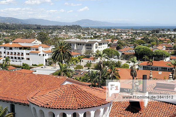 Aussicht vom Gerichtshaus des Santa Barbara Country  Santa Barbara  Kalifornien  Vereinigte Staaten  USA