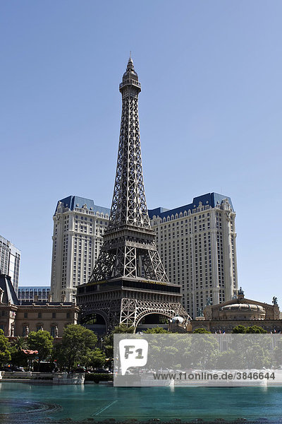 The Hotel Paris on the Las Vegas Blvd in Las Vegas  Nevada  USA