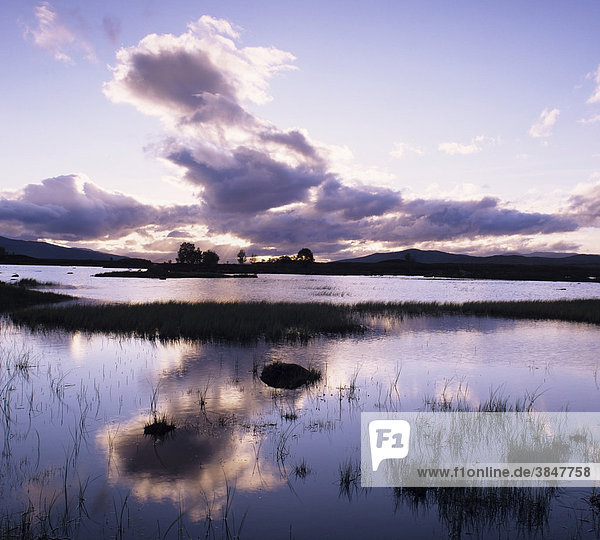 Loch Ba bei Sonnenaufgang  Rannoch Moor  Highlands  Schottland  Großbritannien  Europa