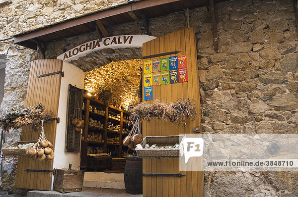 Spezialitäten-Geschäft  Calvi  Balagne  Insel Korsika  Frankreich  Europa