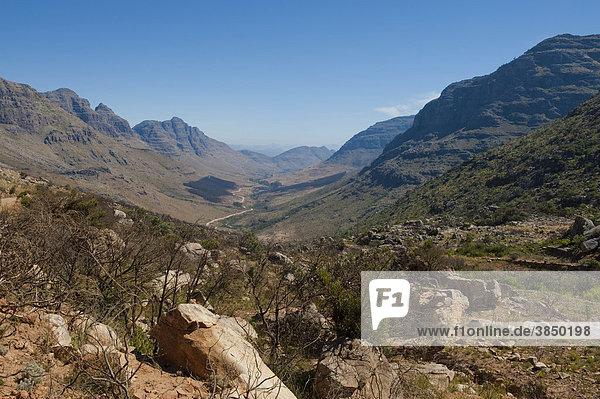 Der Uitkyk  Ausblick  Pass in den Cederbergen  Westliche Kapregion  Südafrika  Afrika
