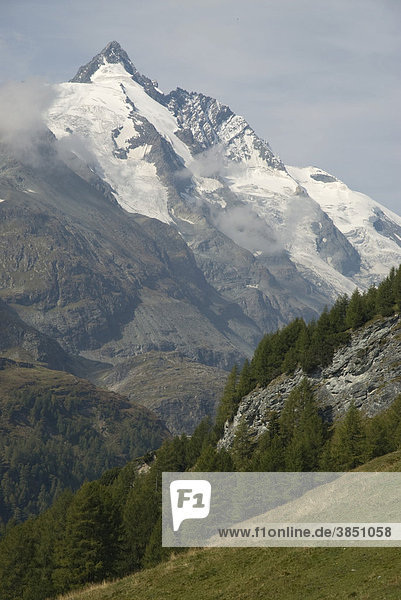 Mt Grossglockner Mt Grossglockner Hochalpenstrasse high Alpine road Road Hohe Tauern National Park Salzburg Austria Europe