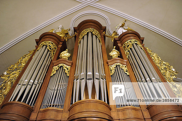 Innenaufnahme Orgel  Heilig-Kreuz-Kirche  Offenburg  Baden-Württemberg  Deutschland  Europa