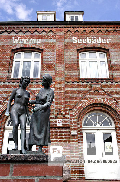 Historische Warme Seebäder von Juist  Niedersachsen  Deutschland  Europa