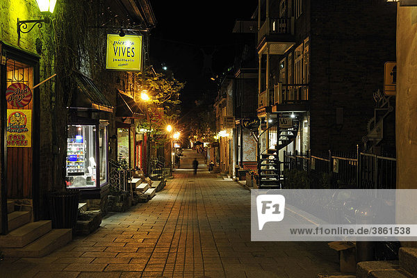 Die Rue Champlain durchquert die historische Altstadt von Quebec Stadt  Quebec  Kanada