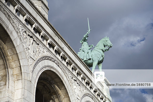 Reiterstatue der Jeanne d'Arc in Sacre C?ur  Montmartre  Paris  Frankreich