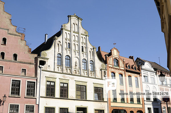 Häuserzeile in Wismar  Mecklenburg-Vorpommern  Deutschland  Europa