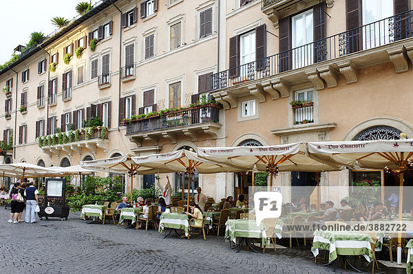 Piazza Navona Restaurants Rome Italien Europa