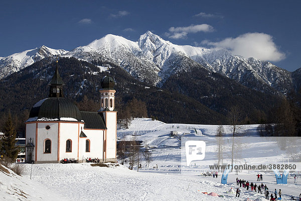 Seekirchl  Kapelle  Karwendelgebirge  Seefeld  Tirol  Österreich  Europa