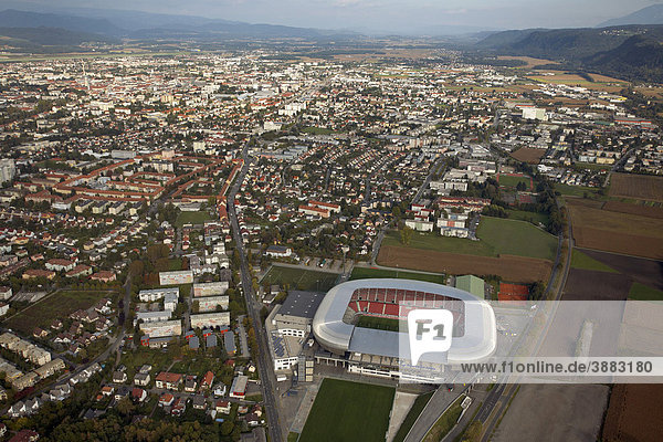Luftaufnahme  Klagenfurt  Stadion  Kärnten  Österreich  Europa