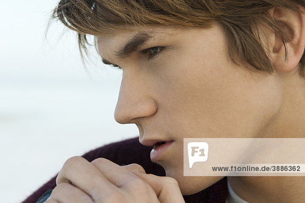Young man  profile