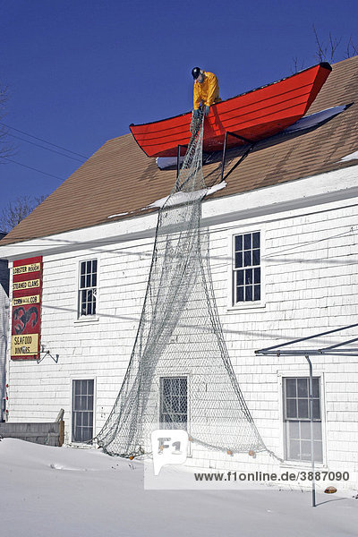 Muschel-Restaurant  Wellfleet  Cape Cod  Winter  Massachusetts  New England  USA