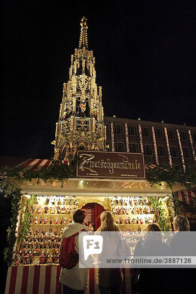 Christmas market  Hauptmarkt  Nuremberg  Bavaria  Germany  Europe