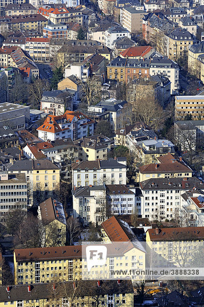 Blick auf das Wohnviertel im Frankfurter Stadtteil Westend  Frankfurt  Hessen  Deutschland  Europa