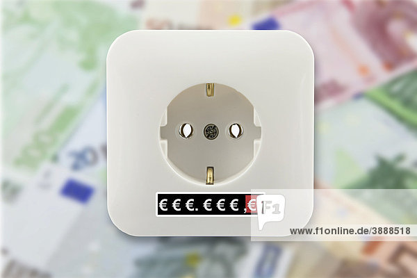 Symbolbild für Stromabrechnung über einen Stromzähler in EUR