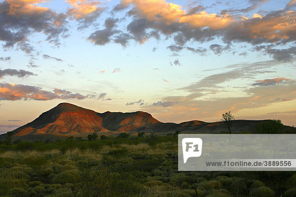 Mount Bruce at sunset Karijini National Park Pilbara Northwest Australia