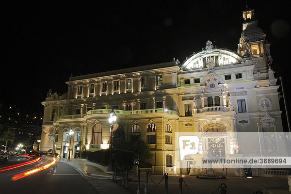 Kasino und Oper Monte Carlo  Architekt Charles Garnier  Fürstentum Monaco  CÙte d'Azur  Mittelmeer  Europa